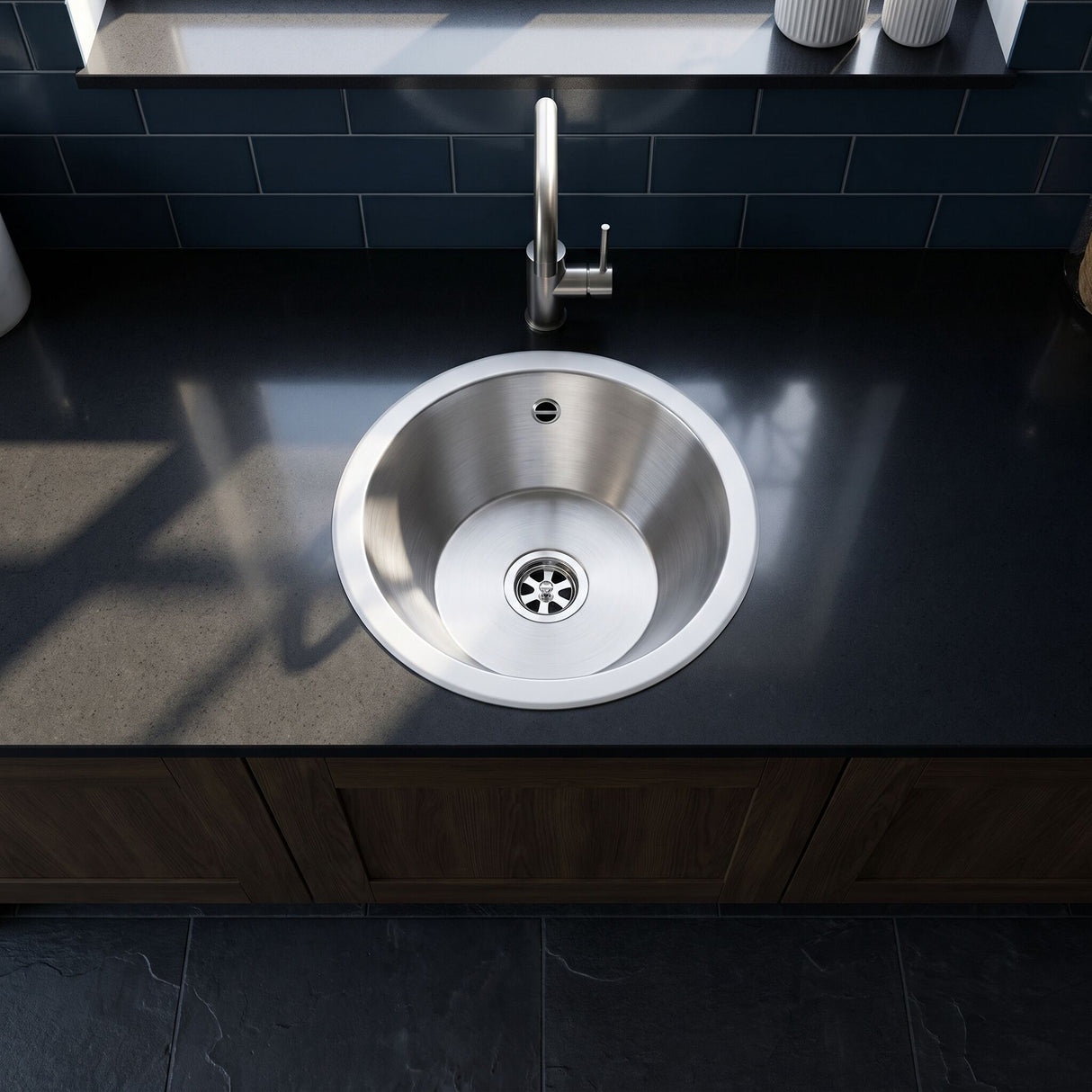 [BKS25230] Mini Bowl Stainless Steel Kitchen Sink with Waste Kit, 355 x 170mm - Lifestyle 3