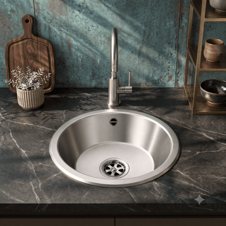[BKS25230] Mini Bowl Stainless Steel Kitchen Sink with Waste Kit, 355 x 170mm - Silo