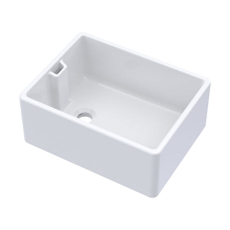 Fireclay Ceramic Belfast Sink with Overflow - Single Bowl, 595mm