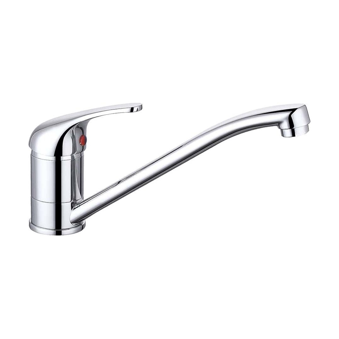 [BKT001] Contemporary Single Lever Kitchen Mixer Tap, Chrome - Cutout