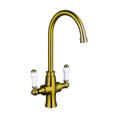 [BKT002BG] Traditional Dual Handle Kitchen Mixer Tap, Choice of Finish - Cutout