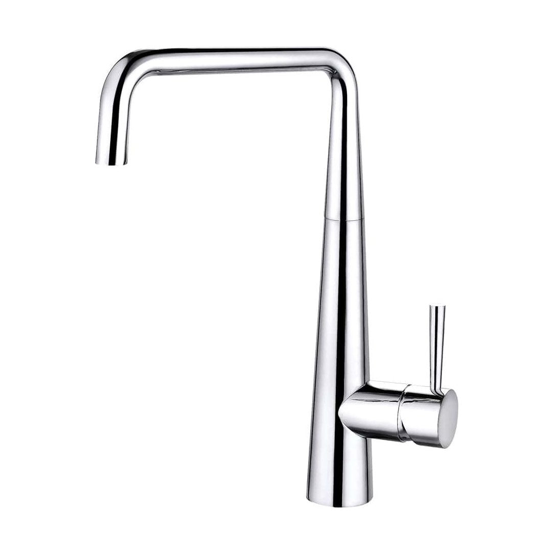 [BKT008] Balterley Contemporary Pull Out Single Lever Kitchen Mixer Tap with Square Swivel Spout & Chrome Finish - Cutout