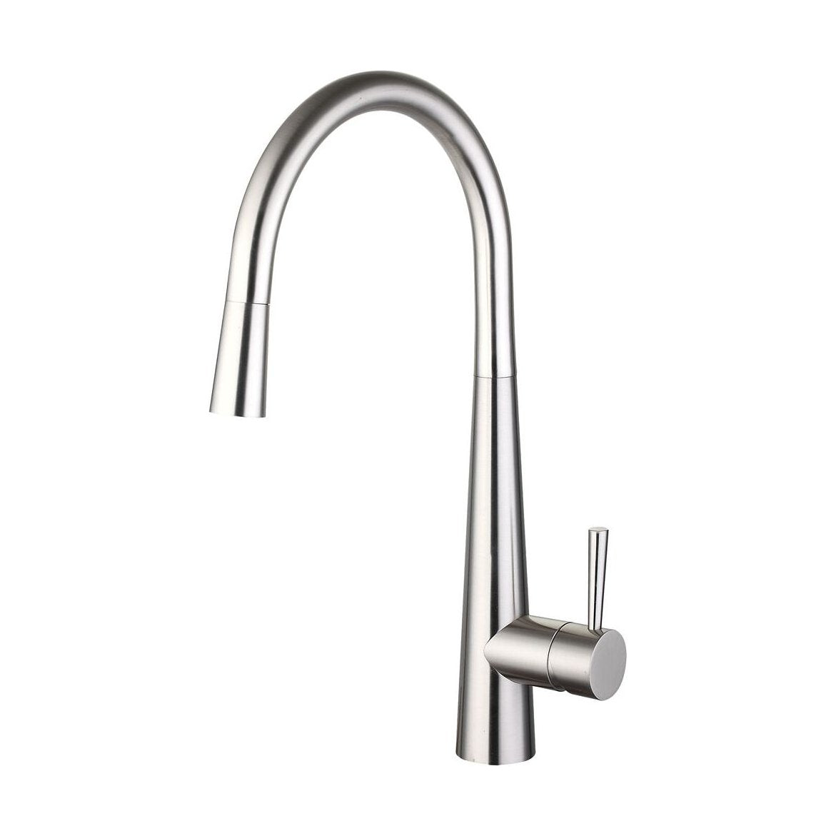 [BKT009BN] Contemporary Pull Out Kitchen Mixer Tap - Brushed Nickel - Cutout
