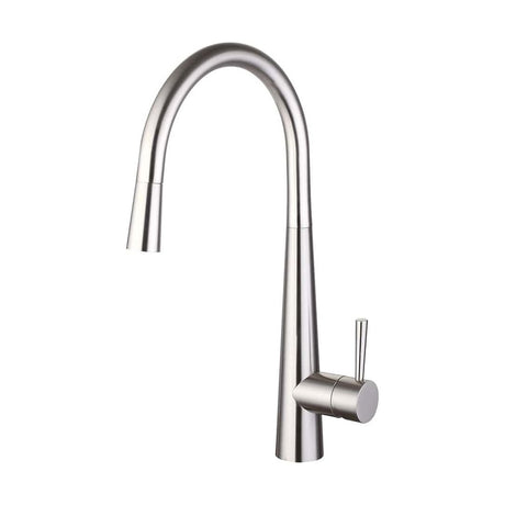 [BKT009] Contemporary Pull Out Single Lever Kitchen Mixer Tap - Chrome - Cutout