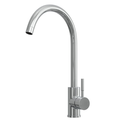 [BKT1310] Modern Round Kitchen Sink Mixer Tap Single Lever, Top-Fix Installation, 355 x 90 x 245 mm - Choice of Colour - Cutout