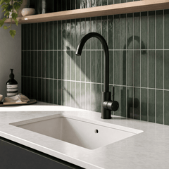 [BKT1311] Modern Round Kitchen Sink Mixer Tap Single Lever, Top-Fix Installation, 355 x 90 x 245 mm - Choice of Colour - Lifestyle 2
