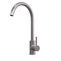 [BKT1313] Modern Round Kitchen Sink Mixer Tap Single Lever, Top-Fix Installation, 355 x 90 x 245 mm - Choice of Colour - Cutout