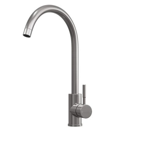 [BKT1313] Modern Round Kitchen Sink Mixer Tap Single Lever, Top-Fix Installation, 355 x 90 x 245 mm - Choice of Colour - Cutout