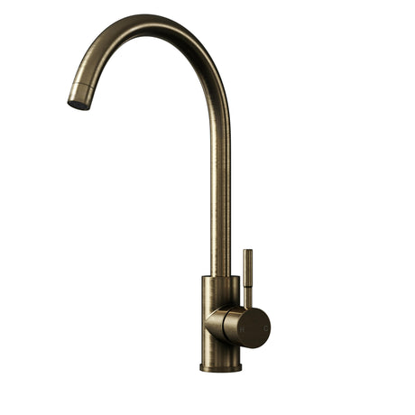 [BKT1323] Modern Round Kitchen Sink Mixer Tap Single Lever, Top-Fix Installation, 355 x 90 x 245 mm - Choice of Colour - Cutout