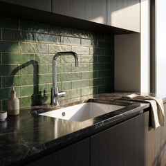 [BKT1325] Modern Square Kitchen Sink Mixer Tap Single Lever, Top Fix Installation, 352 x 90 x 245 mm - Choice of Colour - Lifestyle 3