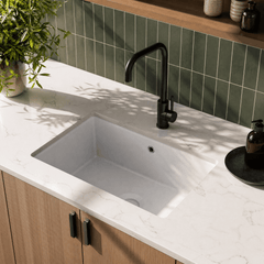 [BKT1326] Modern Square Kitchen Sink Mixer Tap Single Lever, Top Fix Installation, 352 x 90 x 245 mm - Choice of Colour - Lifestyle 3