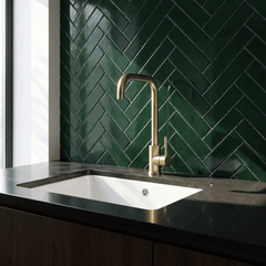 [BKT1327] Modern Square Kitchen Sink Mixer Tap Single Lever, Top Fix Installation, 352 x 90 x 245 mm - Choice of Colour - Lifestyle 1