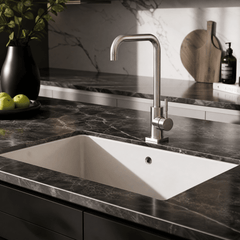 [BKT1328] Modern Square Kitchen Sink Mixer Tap Single Lever, Top Fix Installation, 352 x 90 x 245 mm - Choice of Colour - Lifestyle 1