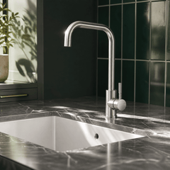 [BKT1328] Modern Square Kitchen Sink Mixer Tap Single Lever, Top Fix Installation, 352 x 90 x 245 mm - Choice of Colour - Lifestyle 2