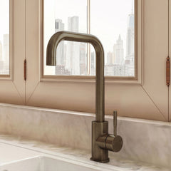 [BKT1329] Modern Square Kitchen Sink Mixer Tap Single Lever, Top Fix Installation, 352 x 90 x 245 mm - Choice of Colour - Silo
