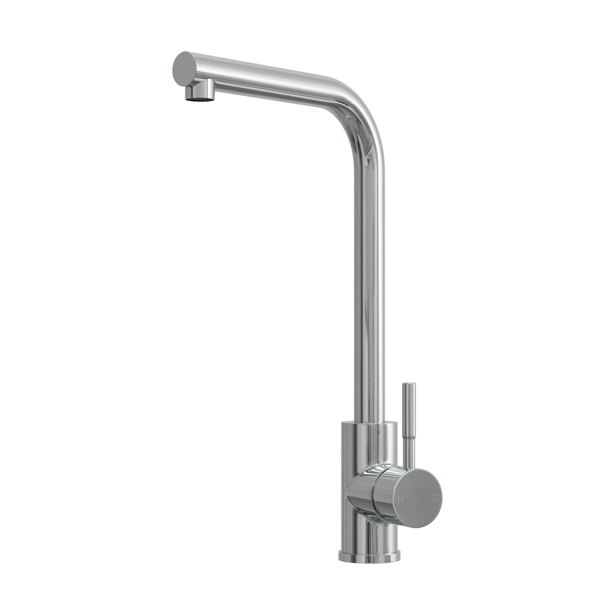 [BKT1330] Modern L-Neck Kitchen Sink Mixer Tap Single Lever, Top Fix Installation, 347 x 90 x 245 mm - Choice of Colour - Cutout