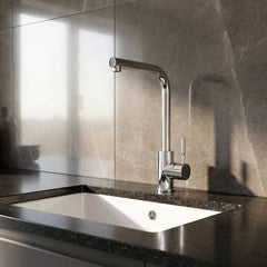 [BKT1330] Modern L-Neck Kitchen Sink Mixer Tap Single Lever, Top Fix Installation, 347 x 90 x 245 mm - Choice of Colour - Lifestyle 2