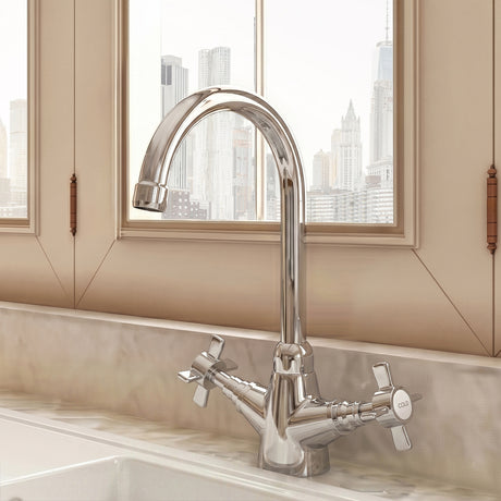 Norbury Mono Mixer Kitchen Tap - Multiple Handle and Finish Options Available