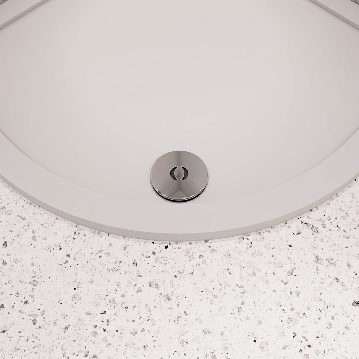 [BKT598] Modern Round Bathroom Shower Tray Waste with Elbow, Top Fix Installation, 125 x 114 x 187 mm - Choice of Colour - Lifestyle 1