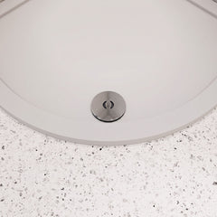 [BKT598] Modern Round Bathroom Shower Tray Waste with Elbow, Top Fix Installation, 125 x 114 x 187 mm - Choice of Colour - Lifestyle 1