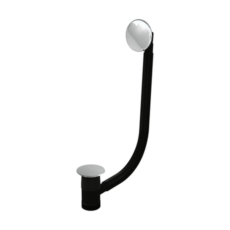 [BKT599] Modern Round Bathroom Click-Clack Bath Waste, Top Fix Installation, 98 x 70 x 550 mm - Choice of Colour - Cutout