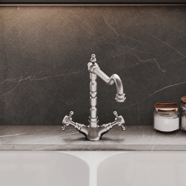 [BKT605] Norbury Traditional French Classic Mono Sink Mixer Tap - Choice of Colour - Silo