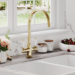 [BKT804] Norbury Mono Mixer Kitchen Tap - Multiple Handle and Finish Options Available - Lifestyle 2