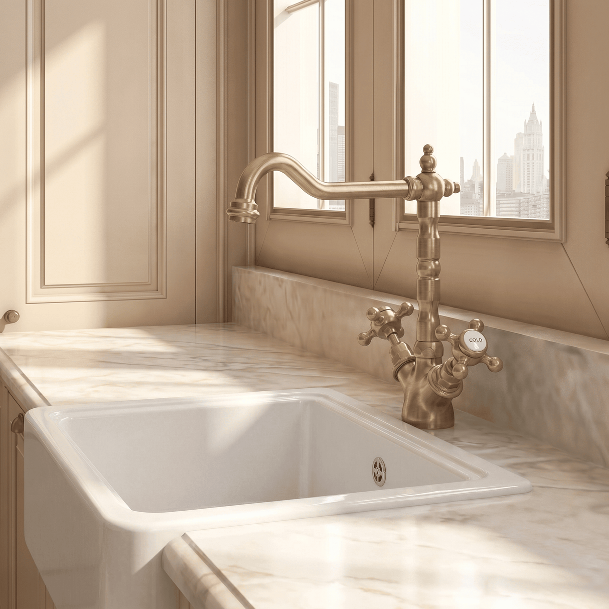 [BKT805] Norbury Traditional French Classic Mono Sink Mixer Tap - Choice of Colour - Silo