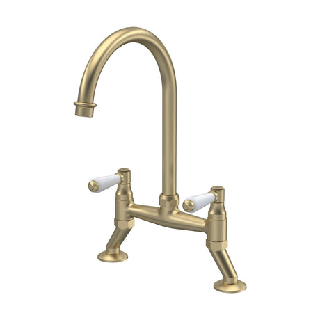 [BKT817] Norbury Bridge Mixer Kitchen Tap - Crosshead or Lever Handles, Choice of Colour - Cutout
