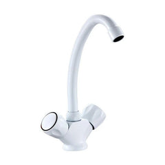 [BKTCLU04] Balterley Traditional Dual Handle Kitchen Sink Mixer Tap with Rounded Swan Neck Spout & Chrome Finish - Cutout