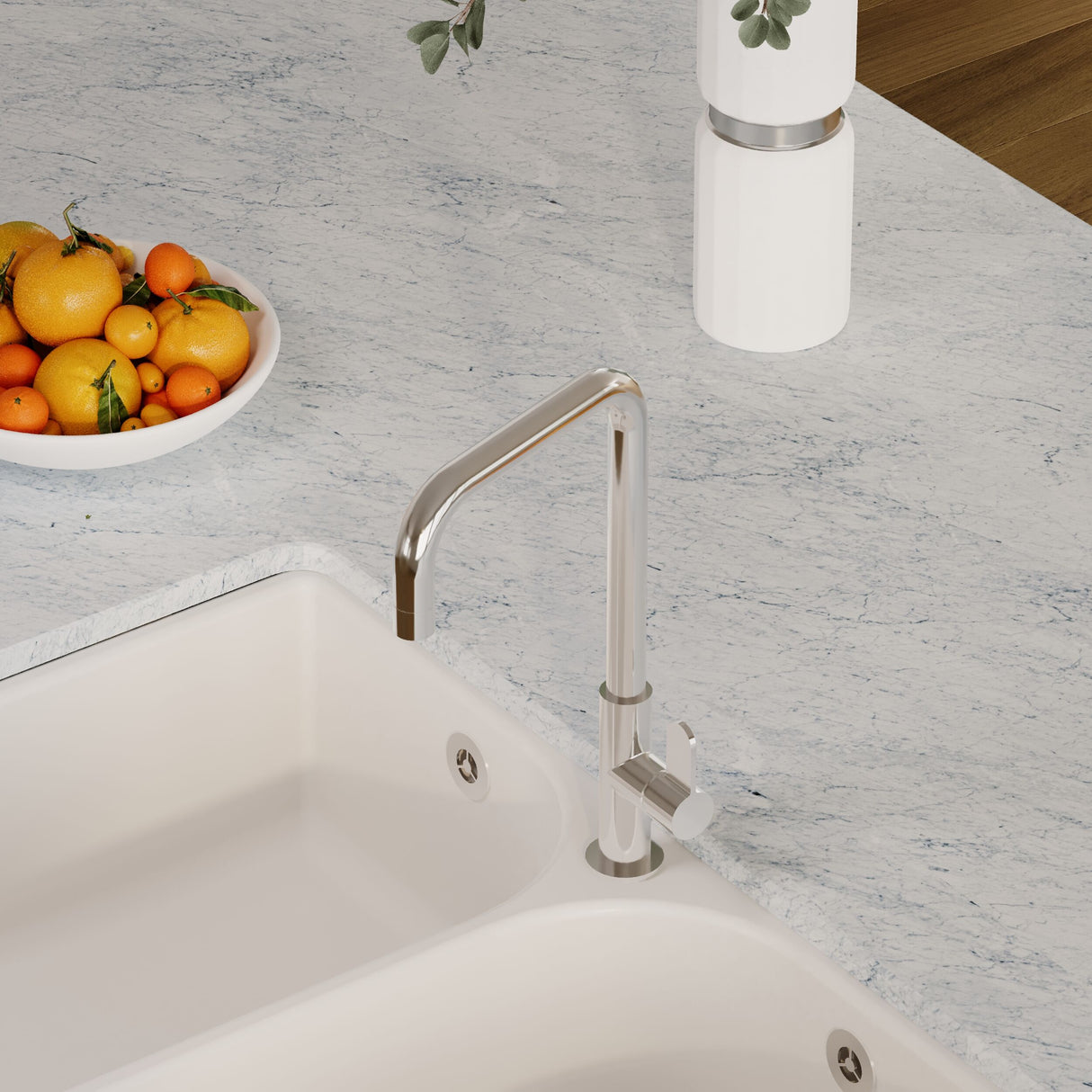 [BKTK305SL] Warslow Kitchen Mono Mixer Tap - Single or Dual Lever, Choice of Colour - Lifestyle 3