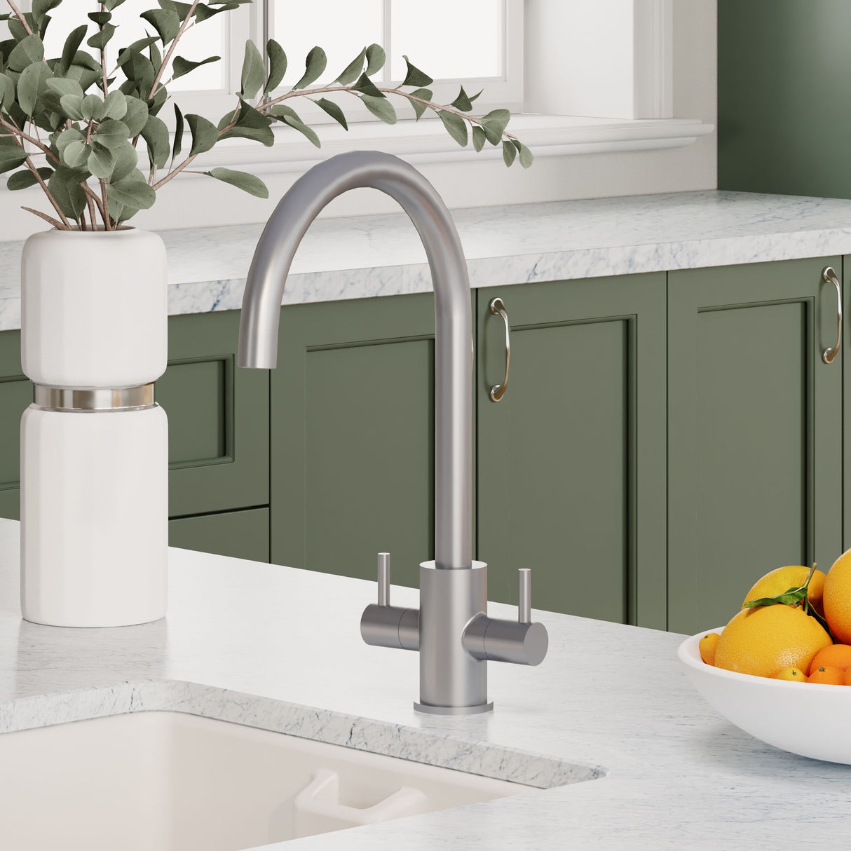 [BKTL605DL] Gratwich Kitchen Mono Mixer Tap - Single or Dual Lever, Choice of Colour - Lifestyle 2