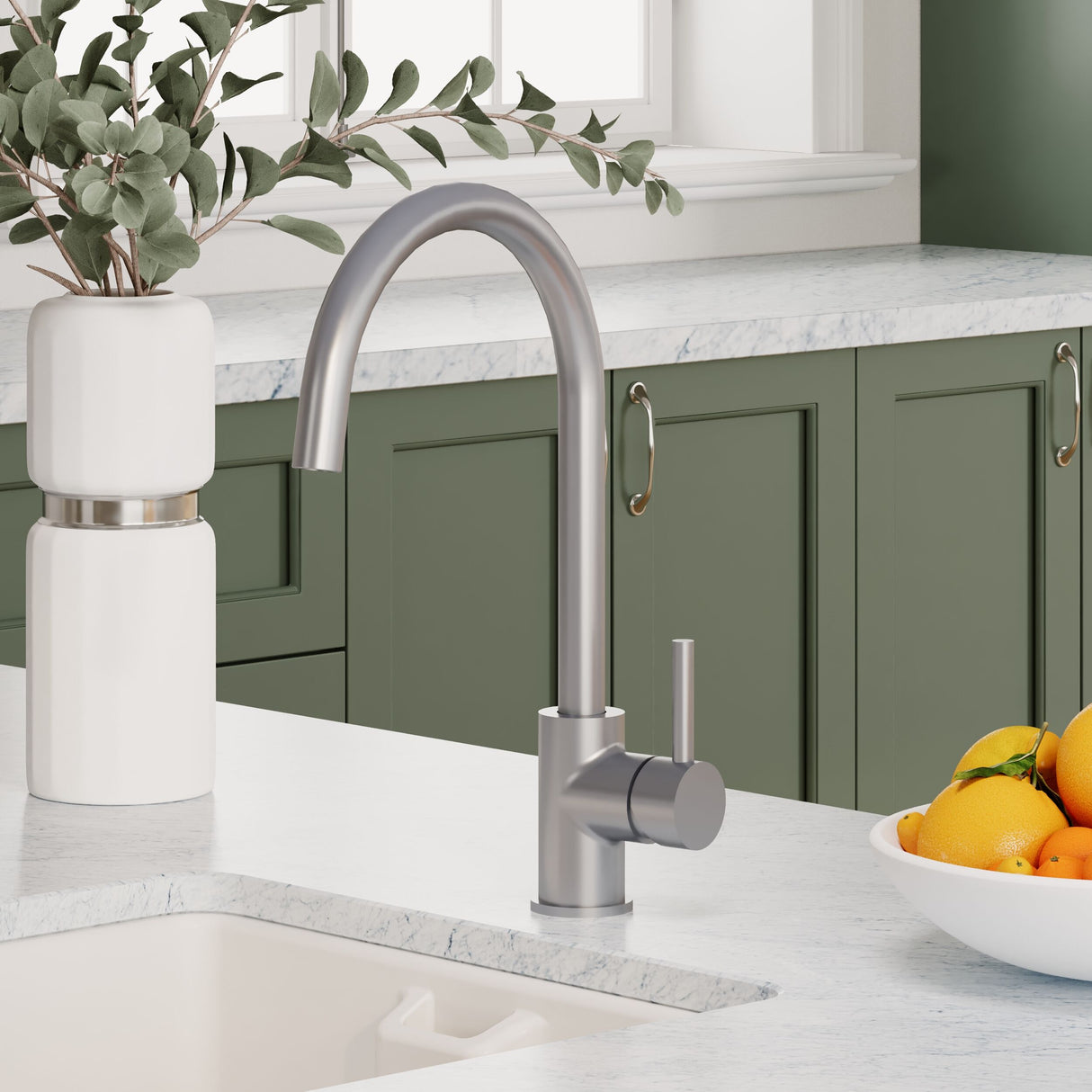 [BKTL605SL] Gratwich Kitchen Mono Mixer Tap - Single or Dual Lever, Choice of Colour - Lifestyle 2