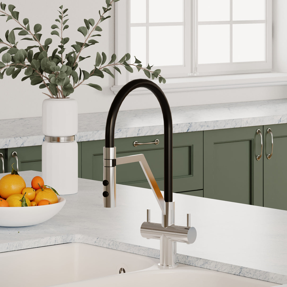 [BKTR305DL] Haughton Kitchen Mono Mixer Tap - Single or Dual Lever, Choice of Colour - Lifestyle 2