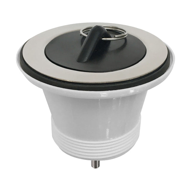 [BKW301] Traditional Cleaner Sink Waste with Plug with a Chrome Finish - Cutout