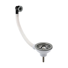 [BKW613R] 90mm Fireclay Kitchen Sink Basket Strainer Waste with Overflow - Multiple Colours Available - Cutout