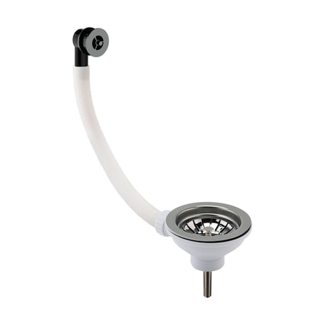 [BKW613R] 90mm Fireclay Kitchen Sink Basket Strainer Waste with Overflow - Multiple Colours Available - Cutout