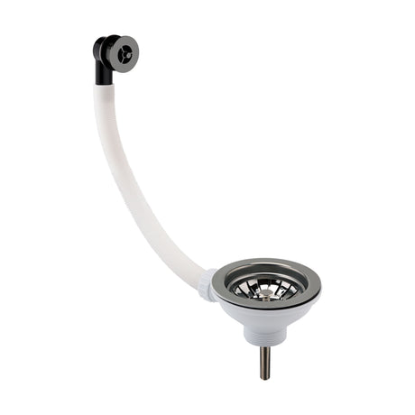 [BKW713R] 90mm Fireclay Kitchen Sink Basket Strainer Waste with Overflow - Multiple Colours Available - Cutout