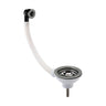 [BKW713R] 90mm Fireclay Kitchen Sink Basket Strainer Waste with Overflow - Multiple Colours Available - Cutout