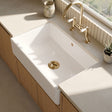 [BLBU17132] Traditional Single Bowl Fireclay Ceramic Butler Kitchen Sink with Overflow - 795mm - Silo
