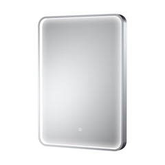 [BLQ733] Quixhill Contemporary Inset Framed LED Touch Sensor Mirror with De-mister Pad, 700 x 500mm - Choice of Colour - Cutout