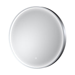 [BLQ743] Quixhill Contemporary Round Inset Framed LED Touch Sensor Mirror - Cutout