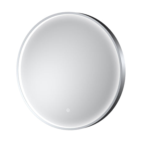 [BLQ743] Quixhill Contemporary Round Inset Framed LED Touch Sensor Mirror - Cutout