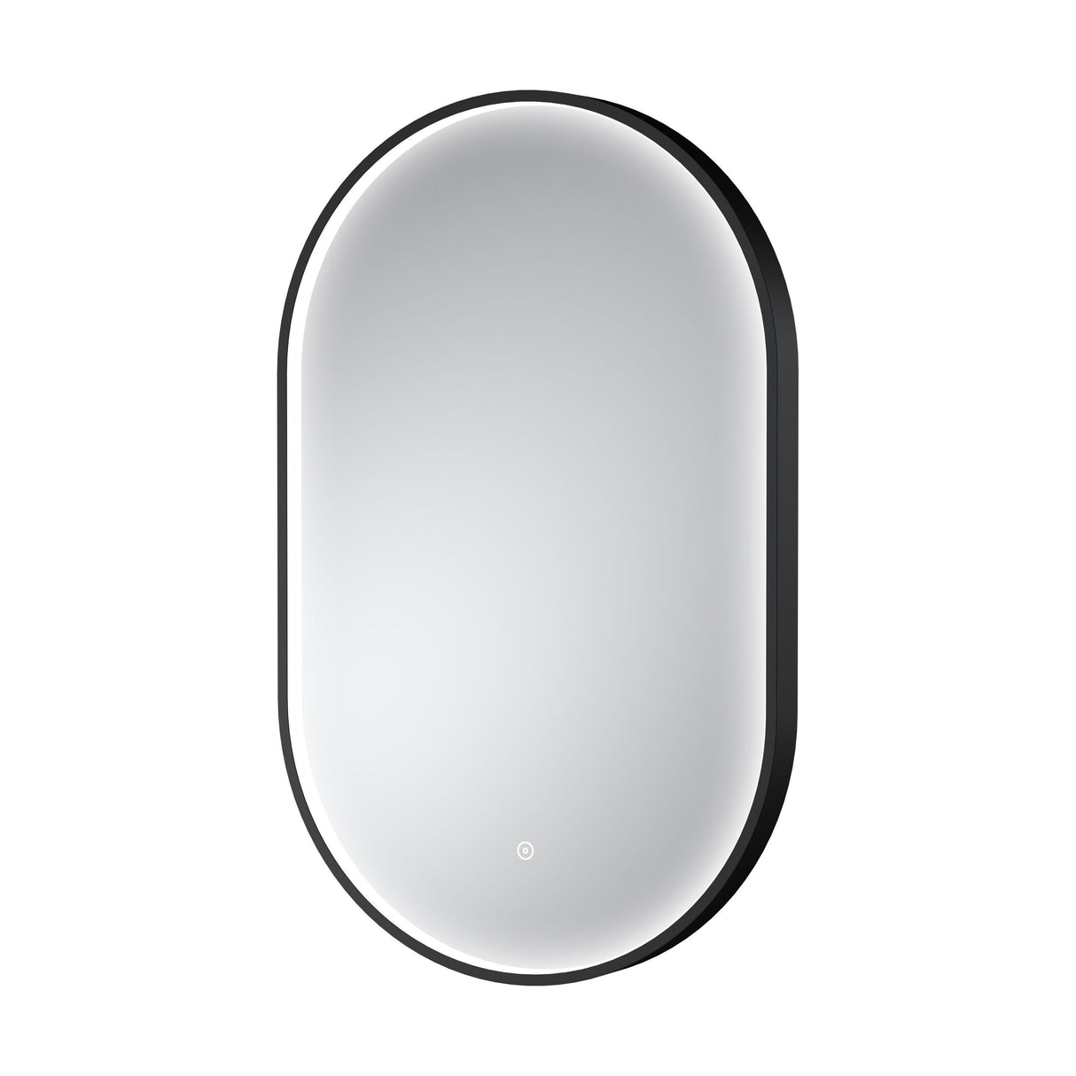 [BLQ761] Quixhill Contemporary Oval Inset Framed LED Touch Sensor Mirror - 800 x 500mm - Cutout