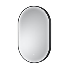 [BLQ761] Quixhill Contemporary Oval Inset Framed LED Touch Sensor Mirror - 800 x 500mm - Cutout