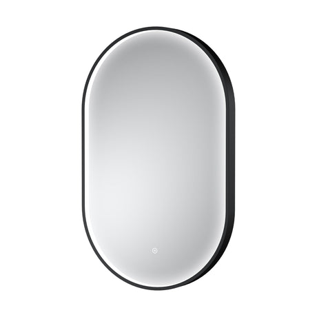 [BLQ761] Quixhill Contemporary Oval Inset Framed LED Touch Sensor Mirror - 800 x 500mm - Cutout