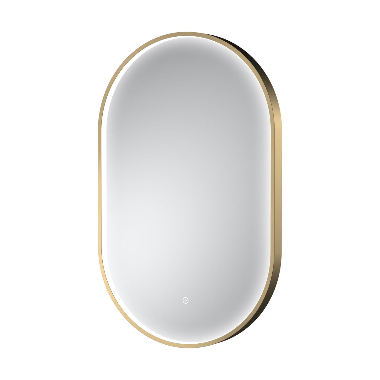 [BLQ762] Quixhill Contemporary Oval Inset Framed LED Touch Sensor Mirror - 800 x 500mm - Cutout