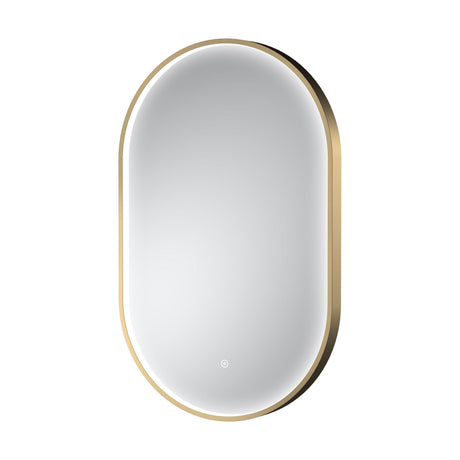 [BLQ762] Quixhill Contemporary Oval Inset Framed LED Touch Sensor Mirror - 800 x 500mm - Cutout