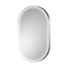 [BLQ763] Quixhill Contemporary Oval Inset Framed LED Touch Sensor Mirror - 800 x 500mm - Cutout