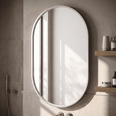 [BLQ763] Quixhill Contemporary Oval Inset Framed LED Touch Sensor Mirror - 800 x 500mm - Lifestyle 2